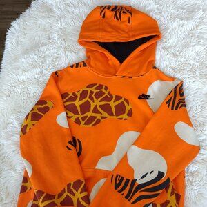 NIKE orange animal print hoodie LW